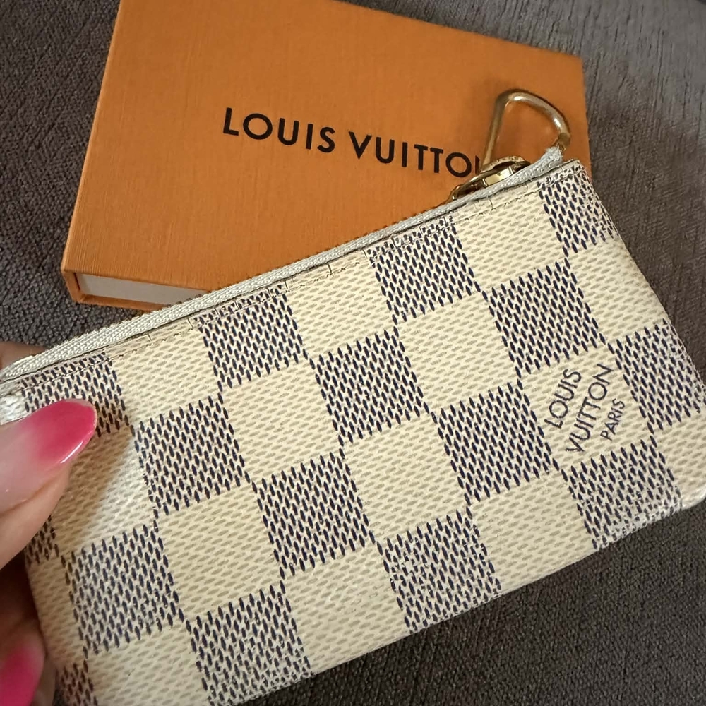 Louis Vuitton Beige and Black Checkered Wallet